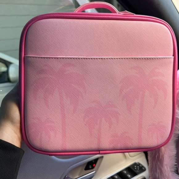 Barbie Pink Cosmetic Case with Palm Design - Picture 3 of 3